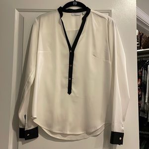 NY&C satin white blouse